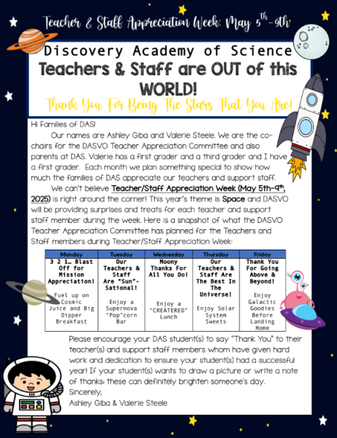 Teacher Appreciation Week Flyer